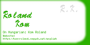 roland kom business card